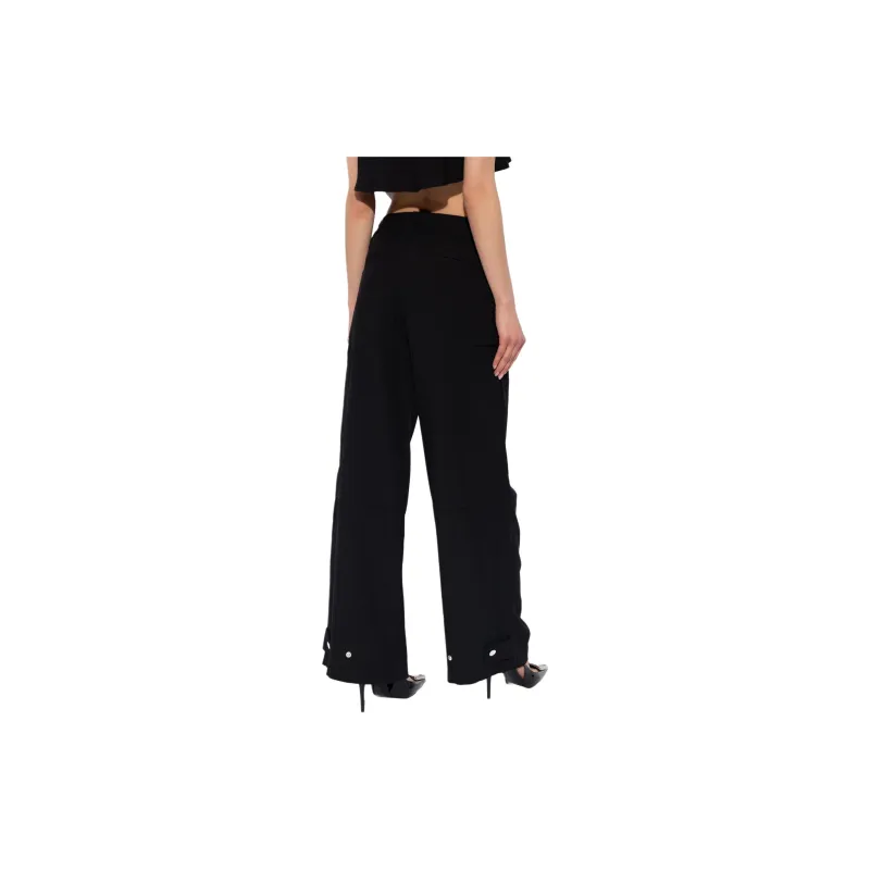 AMIPARIS Low rise Multi pockets Palazzo Trousers-3