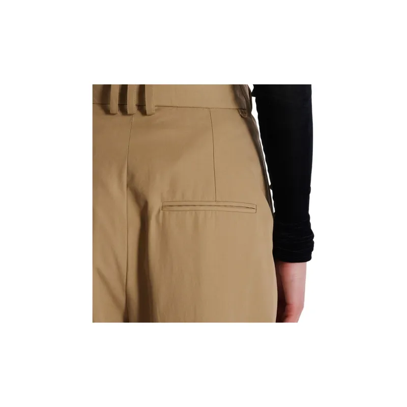 BALMAIN Pleated Cotton Trousers-4