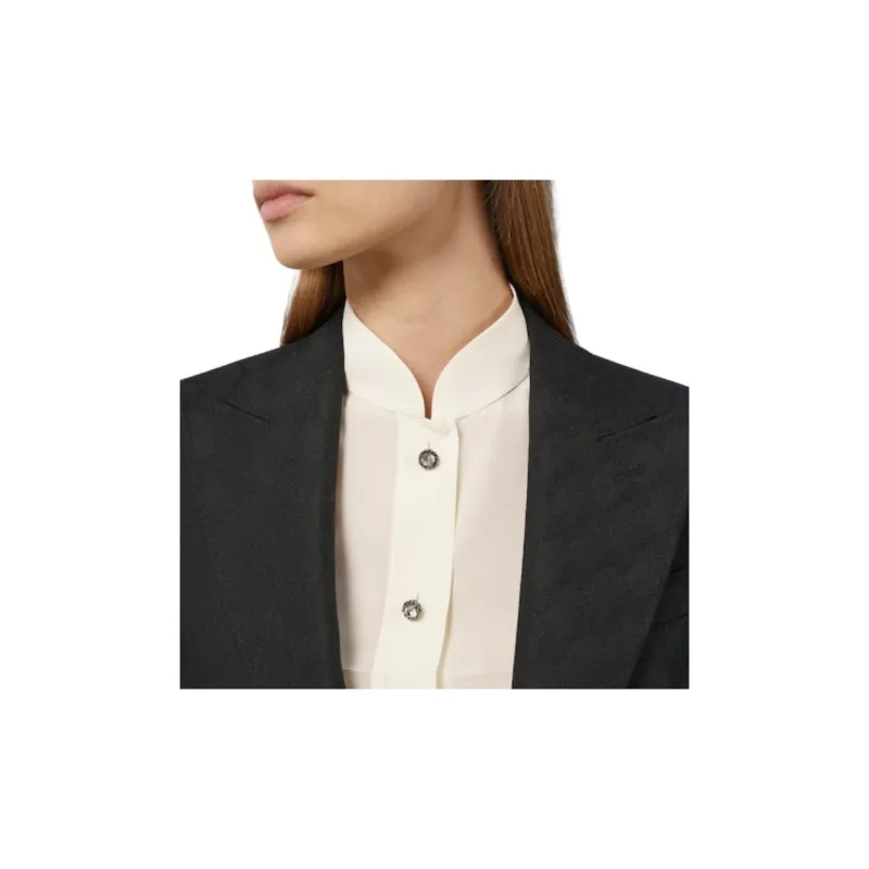 GUCCI Silk Crepe De Chine Shirt Ivory-5