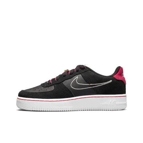 Nike Air Force 1 LV8 S50 Slip-Resistant Cushioning Abrasion-Resistant Low-Top Skateboard Shoes Black Pink Teenagers