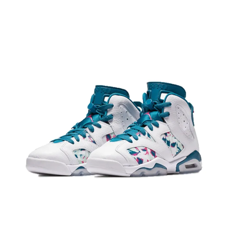 Jordan 6 Retro White Laser Fuchsia Green Abyss GS-2