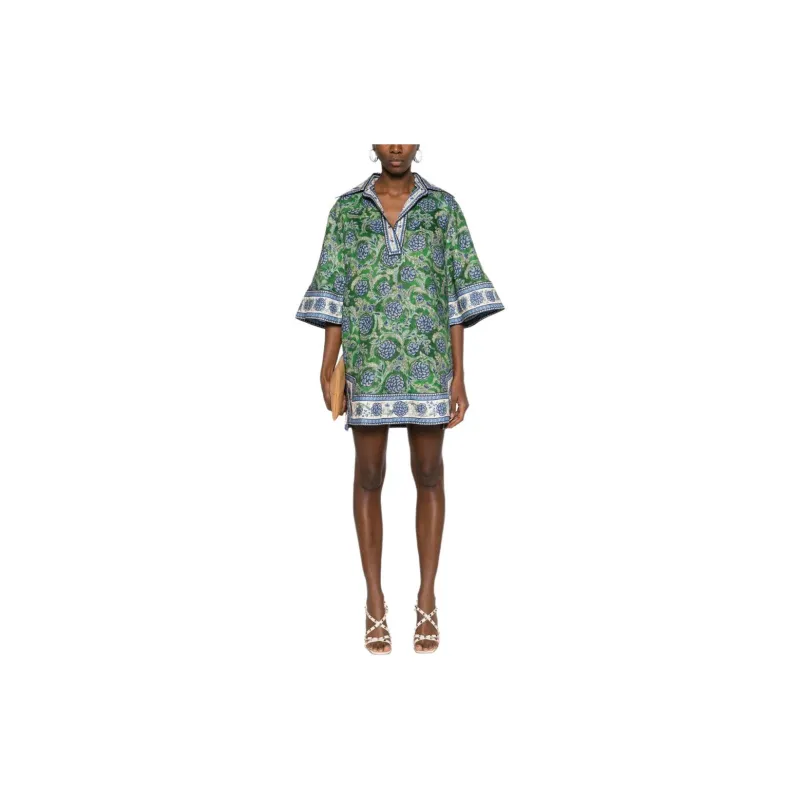Zimmermann SS24 Short-Sleeved Dresses Women's Bright Green-1