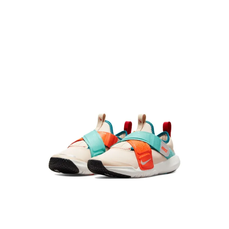 Nike Flex Advance Abrasion Resistant Low Top Kids' Running Shoes Beige Orange Children Aged 3 7 Years Old-2