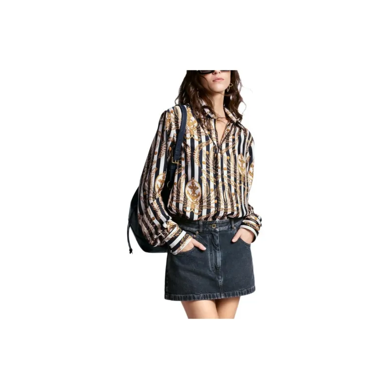 LOUIS VUITTON Nautical Lv Patch Denim Mini Skirt-3