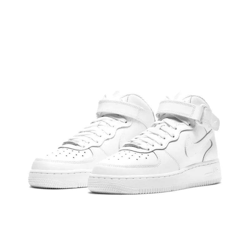 Nike Air Force 1 Mid LE Triple White GS-2