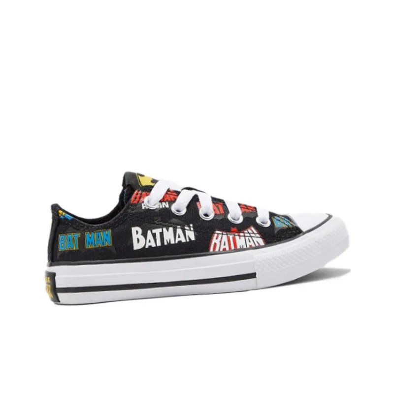 Batman x Converse Chuck Taylor All Star Slip Resistant Low Top Kids Canvas Shoes Black Teenagers-1