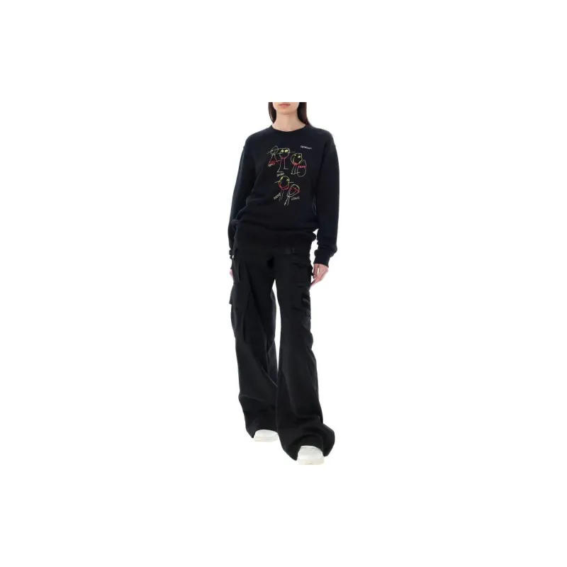 OFF WHITE Graphic print Cotton Sweatshirt-2