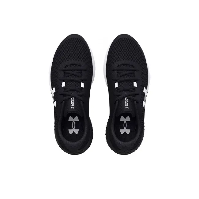 Under Armour Charged Rogue 3 Slip Resistant Cushioning Abrasion Resistant Low Top Kids' Running Shoes Black Teenagers-3