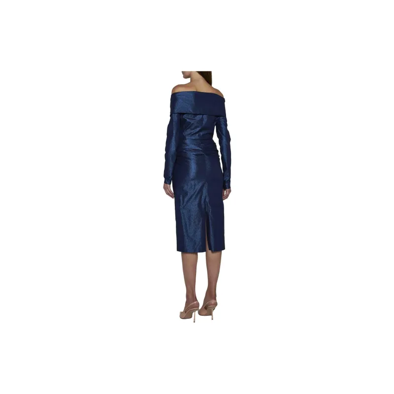 Talbot Runhof Long-Sleeved Dresses Women's Blue-2