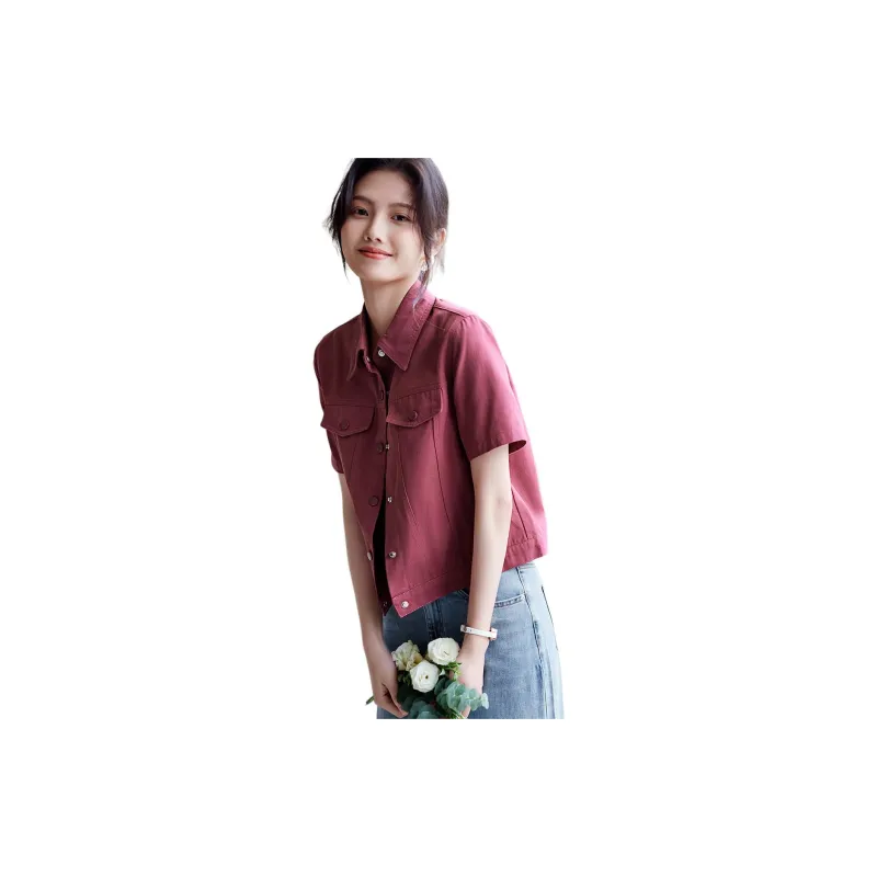 XWI Denim Jacket Women's Plum Sauce Purple-1
