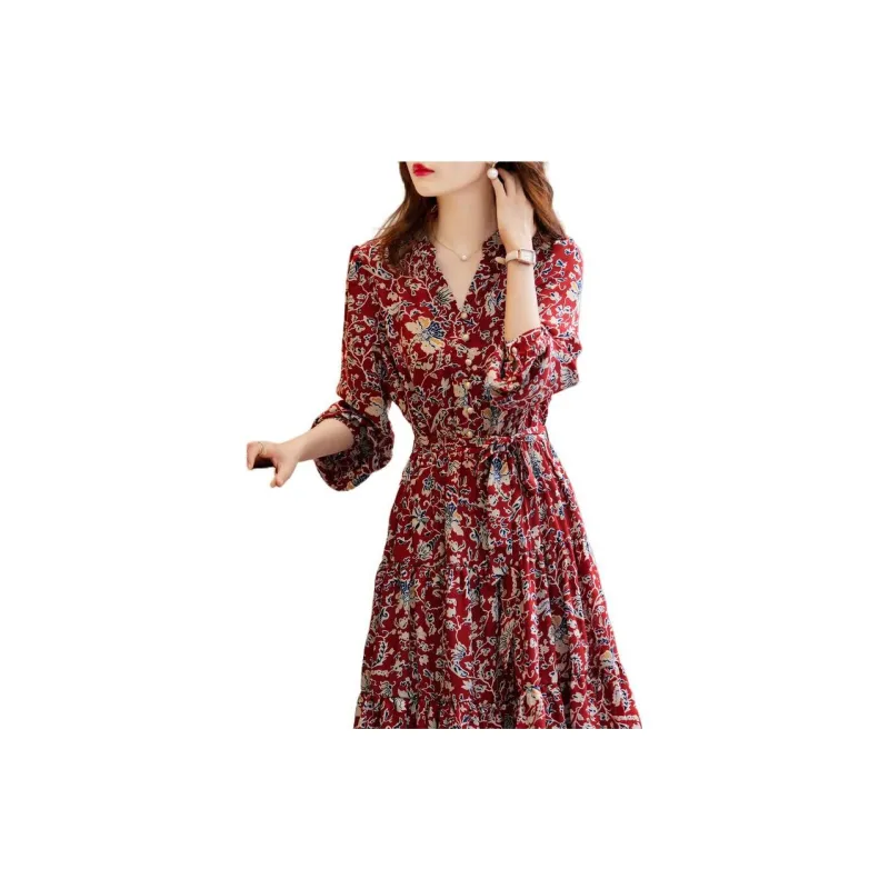 【dme】 Long Sleeved Dress Women's-4