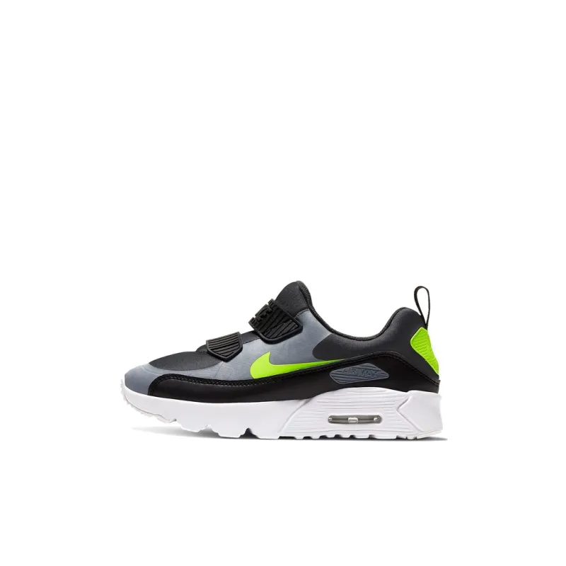 Nike Air Max Tiny 90 Cushioning Running Shoes Cold Gray-yellow Children Aged 3-7 Years Old-0
