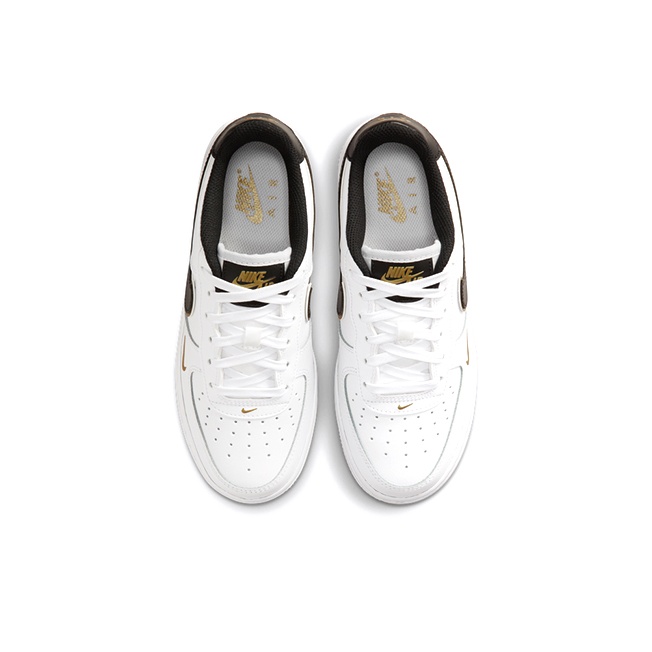 High quality Nike Air Force 1 LV8 Double Swoosh Silver Gold GS Size 6.5Y / wmns 8