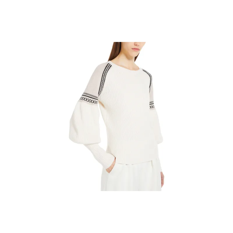 MaxMara Ribbed knit Panelled Jumper-3