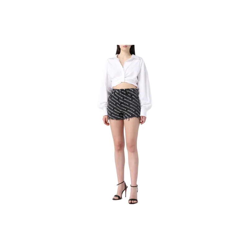 Alexander Wang Bite Shorts Grey Aged/White-1