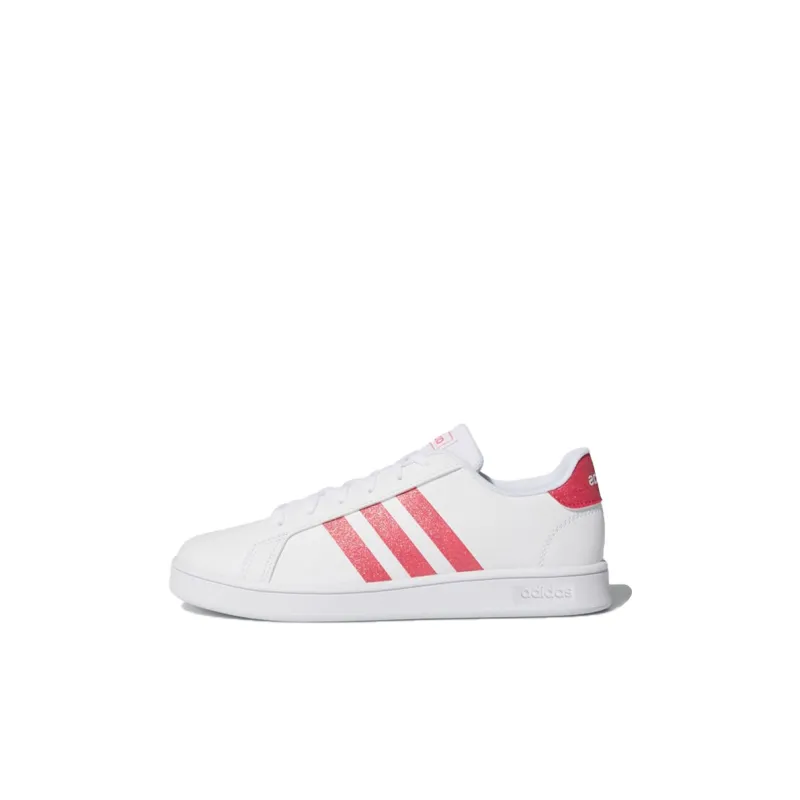 Adidas Grand Court White Real Pink Kids-0