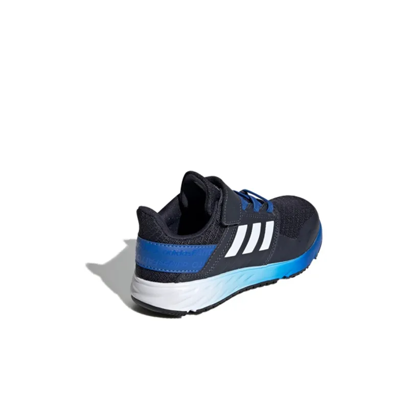 Adidas Fortafaito Slip Resistant Low Top Kids' Running Shoes Black Blue White Kids'-3