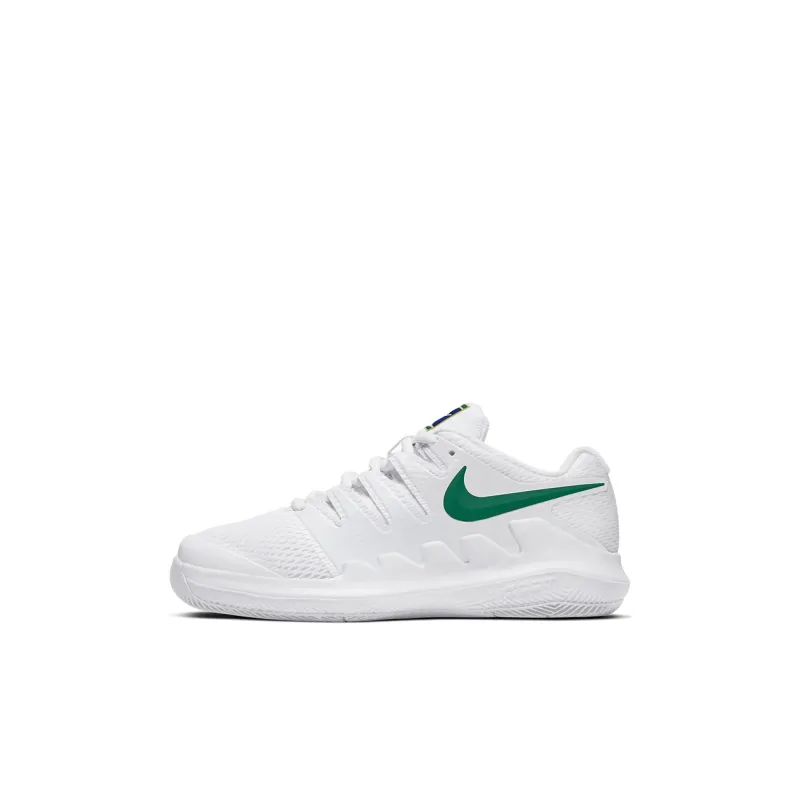 Nike Air Zoom Vapor X Anti-Slip Wear-Resistant Kids' Training Shoes White Green Kids'-0