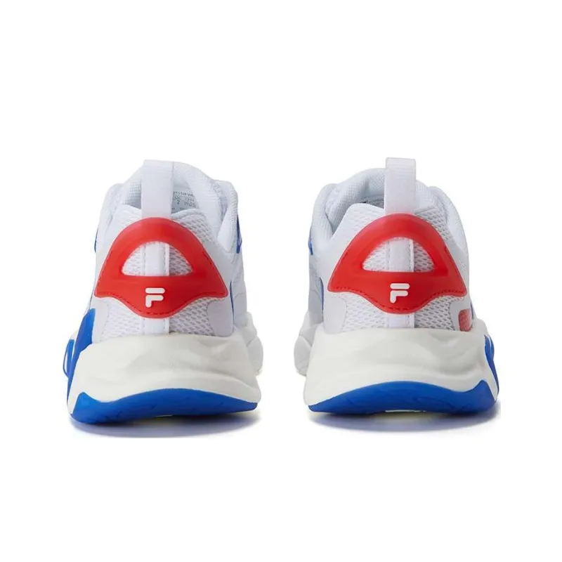 FILA KIDS Slip Resistant, Abrasion Resistant, Breathable Low Top Kids' Running Shoes White Blue Teenagers-2