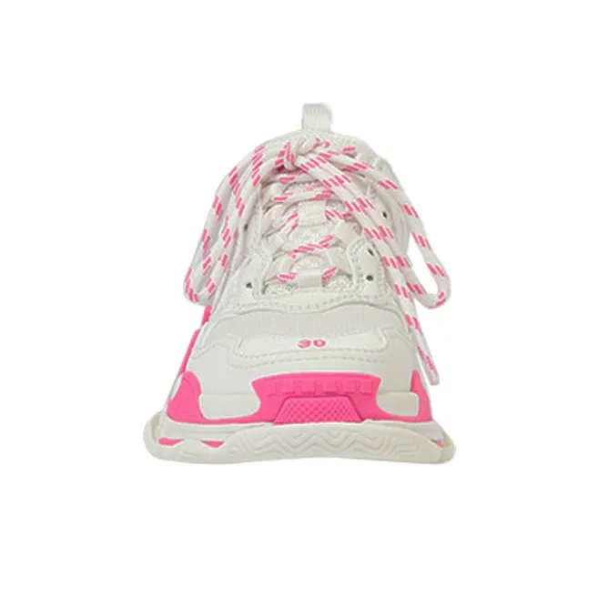 Balenciaga Triple S Low Top Kids Lifestyle Shoes Pink White Kids'-3