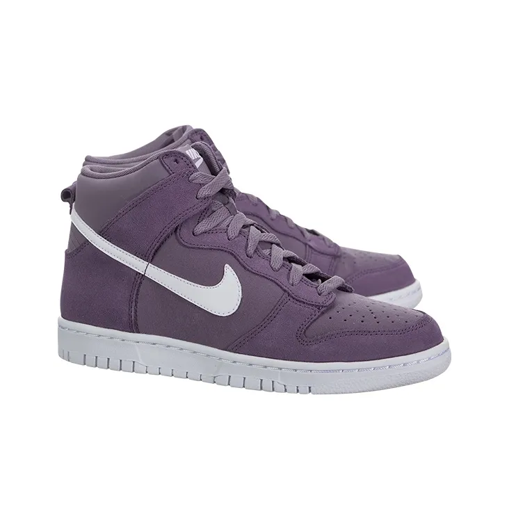 Nike Dunk High Top Kids' Skateboarding Shoes White Purple Teenagers-1