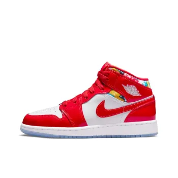 Jordan 1 Mid Barcelona Sweater Red Patent GS
