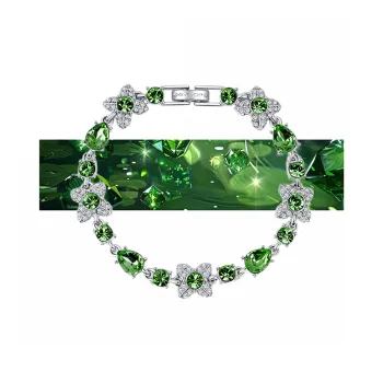 Givenchy Crystal Bracelets Unisex Green