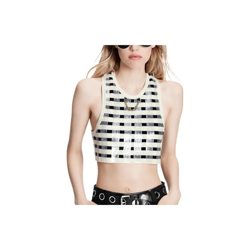 LOUIS VUITTON Tank Top Women's Black White-3