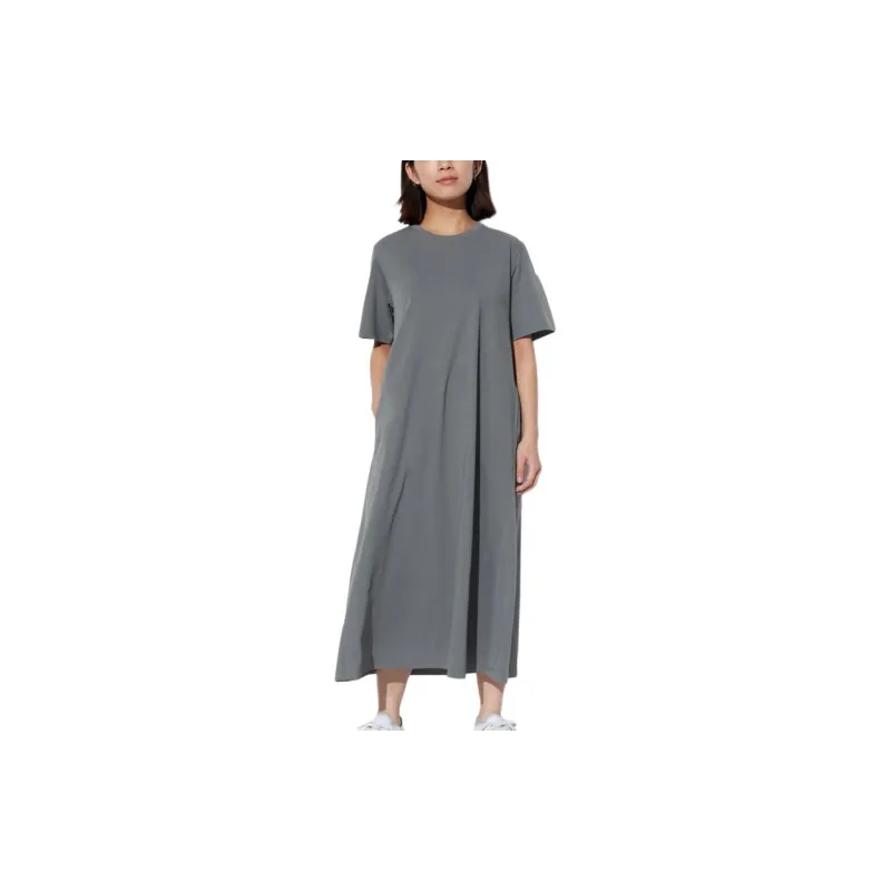 UNIQLO Short-Sleeved Dresses Women's Dark Gray-1