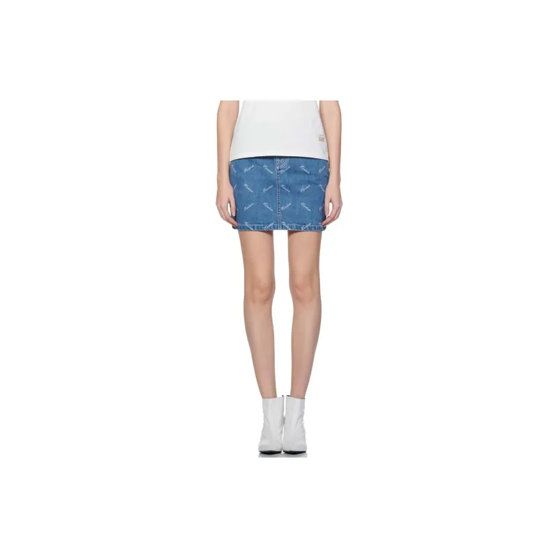EVISU Denim Short Skirts Women's Denim Blue-2