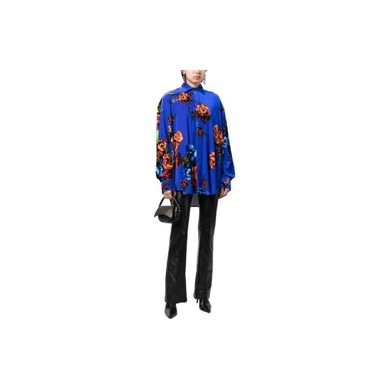 Vetements Velvet Flower Shirt 'Floral'-2