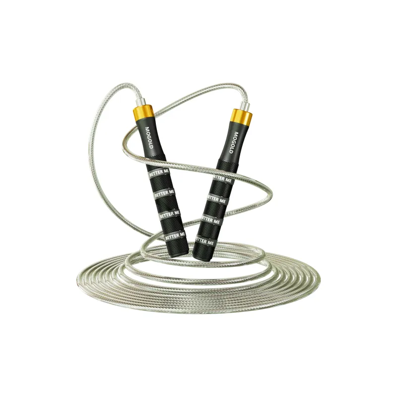 MOGOLD Jump Ropes PVC Physical Fitness Training Unisex 3m Steel Wire Cord Exam-0