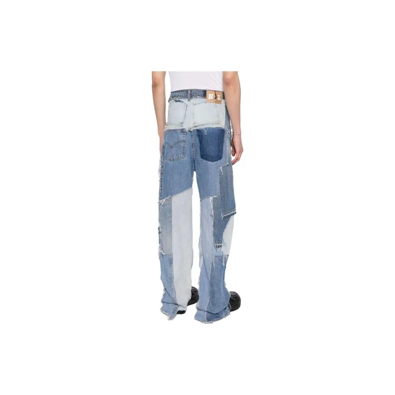 NATASHA ZINKO Upcycled Wide-leg Jeans-1