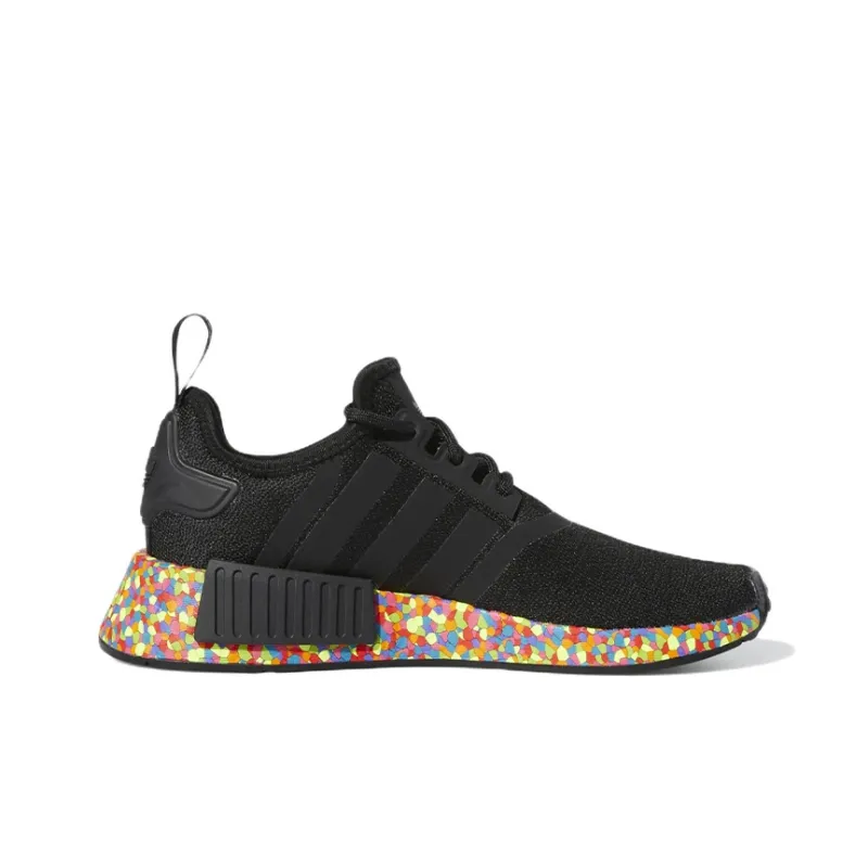 Adidas Originals NMD_R1 Kids Lifestyle Shoes Black Yellow Teenagers-1
