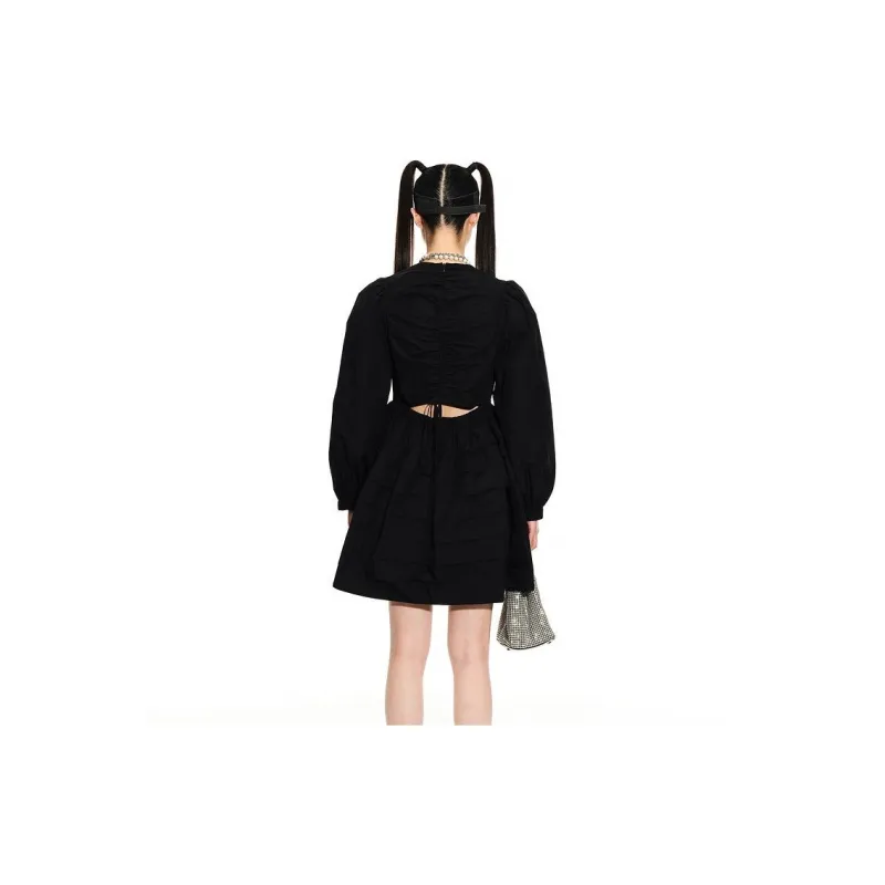 D'zzit Long Sleeved Dresses Women's Black-2