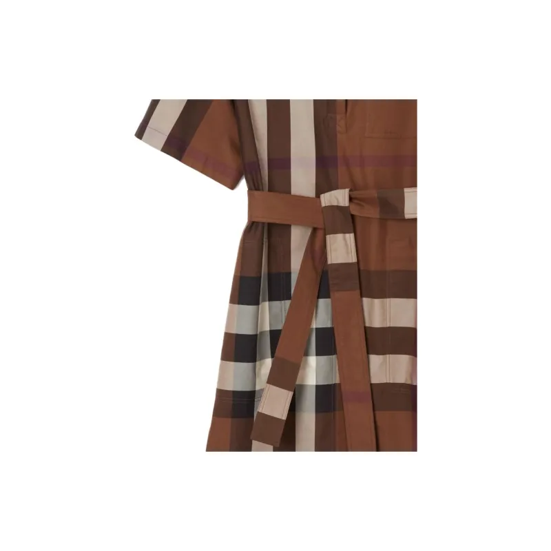 Burberry FW22 Short Sleeved Dresses Women's Khaki-2