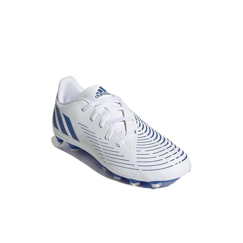 Adidas Abrasion Resistant Low Top Kids' Soccer Shoes White Blue Kids'-2