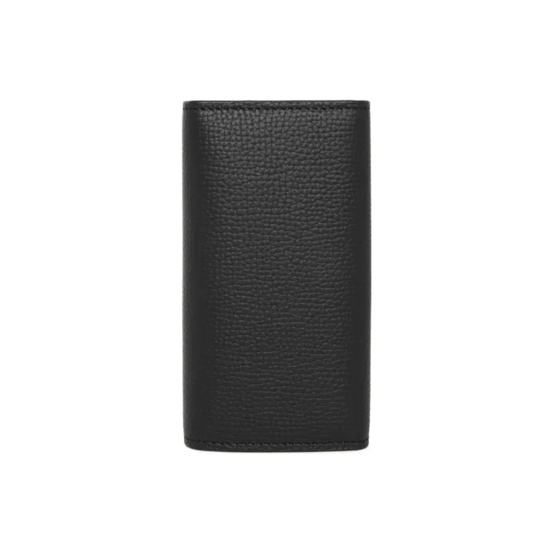 LOEWE Anagram Pebble Texture Calfskin Key Pouch Regular Women's Black-1
