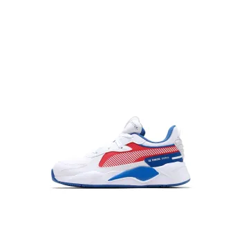 PUMA RS X Cushioning, Wear Resistant Kids Lifestyle Shoes White Blue Red Children Aged 3 7 Years Old