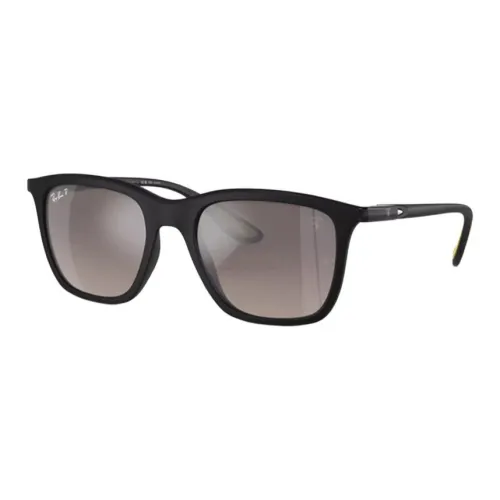 RayBan Plate Frame Nylon Square Sunglasses Unisex Black