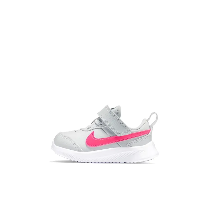 Nike Varsity Leather Low Top Sports Casual Shoes Gray Pink Infant And Toddler-0