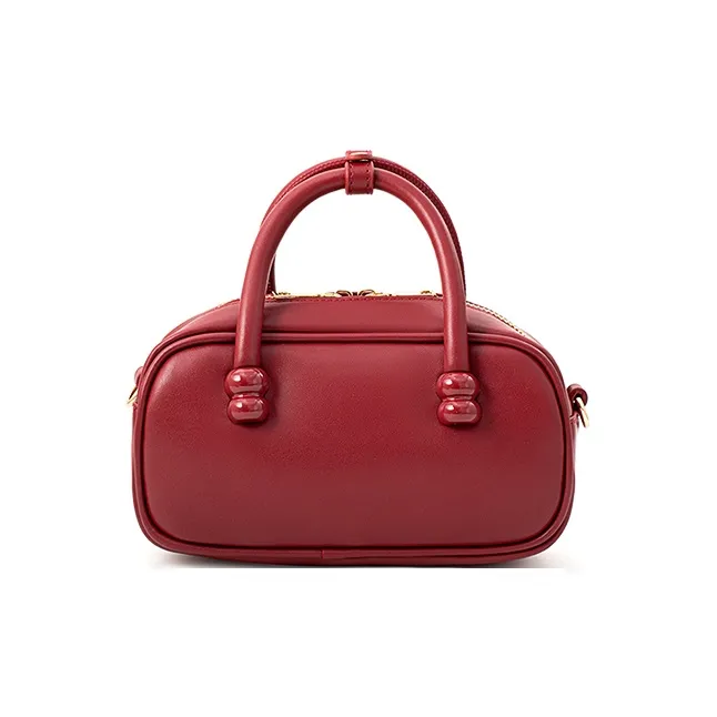 Vigno Synthetic Leather Handbag Crossbody Bag Regular Women's Red-3