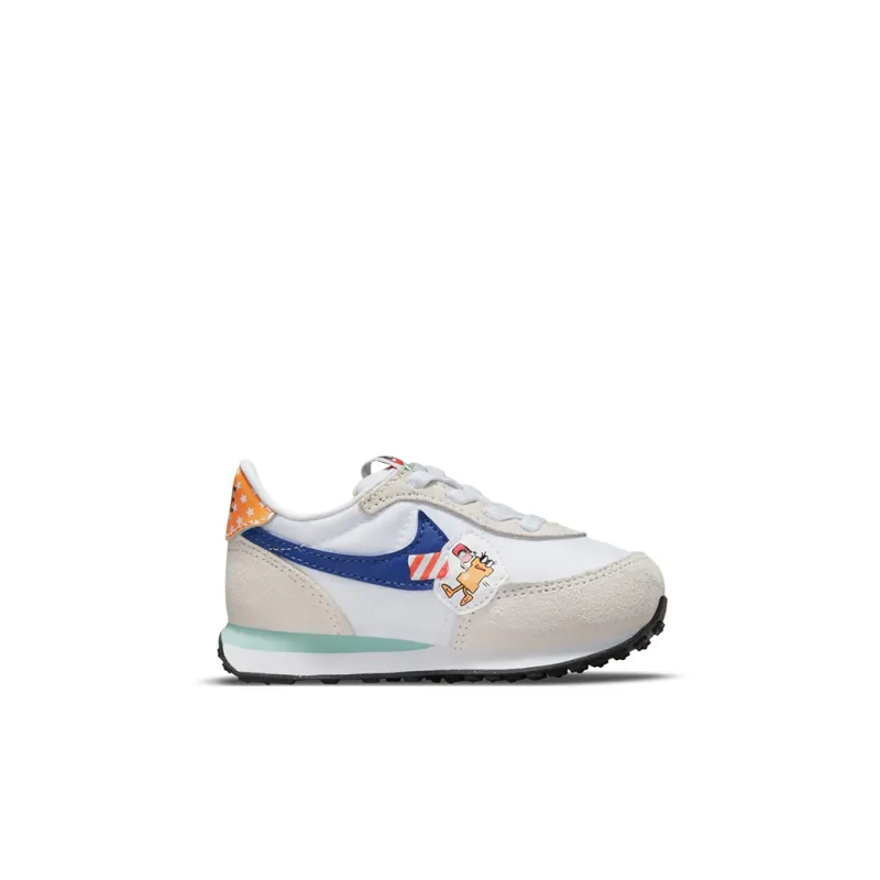 Nike Waffle Trainer 2 Breathable Low Top Sports Casual Shoes Blue White Gray Infant And Toddler-1