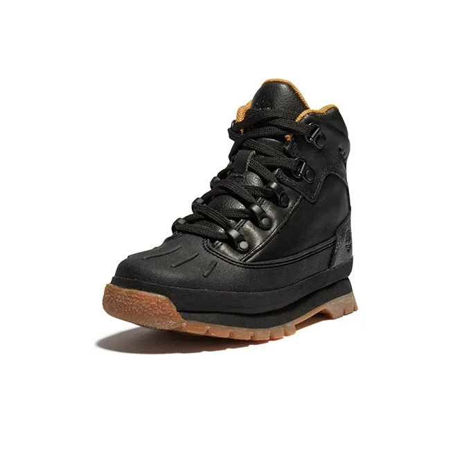 Timberland Euro Hiker Wear-Resistant Low Shaft Kids' Boots Carbon Black Kids'-2