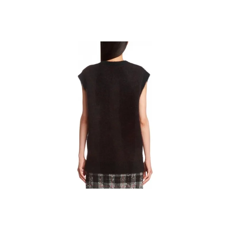 Alessandra Rich Bear Patterned Intarsia Knitted Vest-3