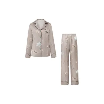 SILKY MIRACLE Pajama Set Women's Western Denim Print