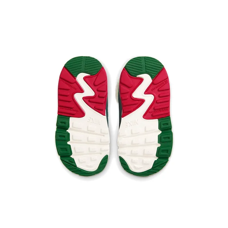 Nike Air Max 90 Low Top Toddler Shoes Green White Red Infant And Toddler-5