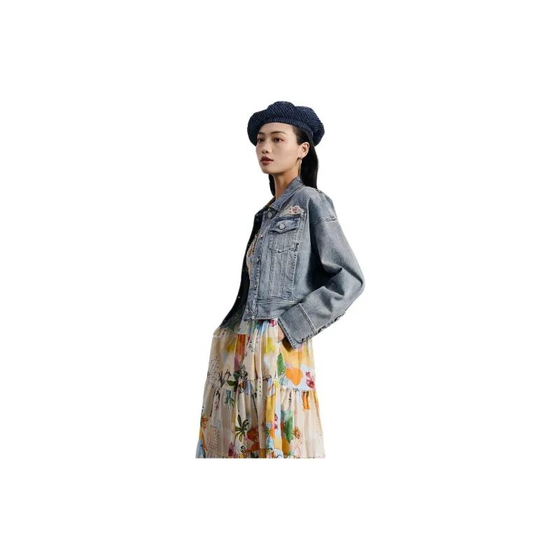 MIIDII Denim Jacket Women's Medium Blue-3