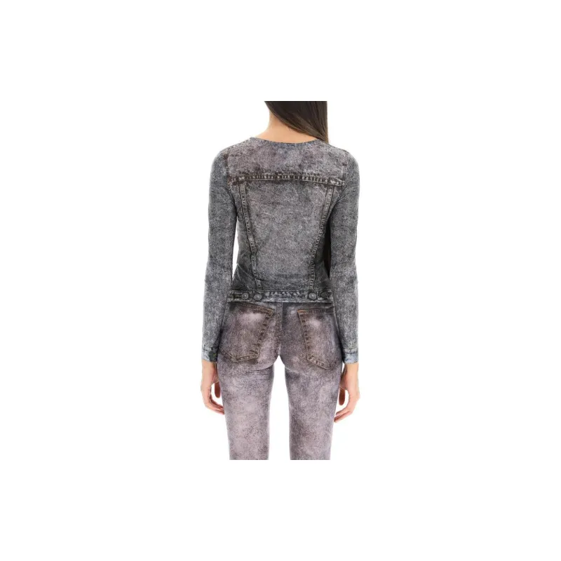 DIESEL Denim Jackets Women's Gray-3