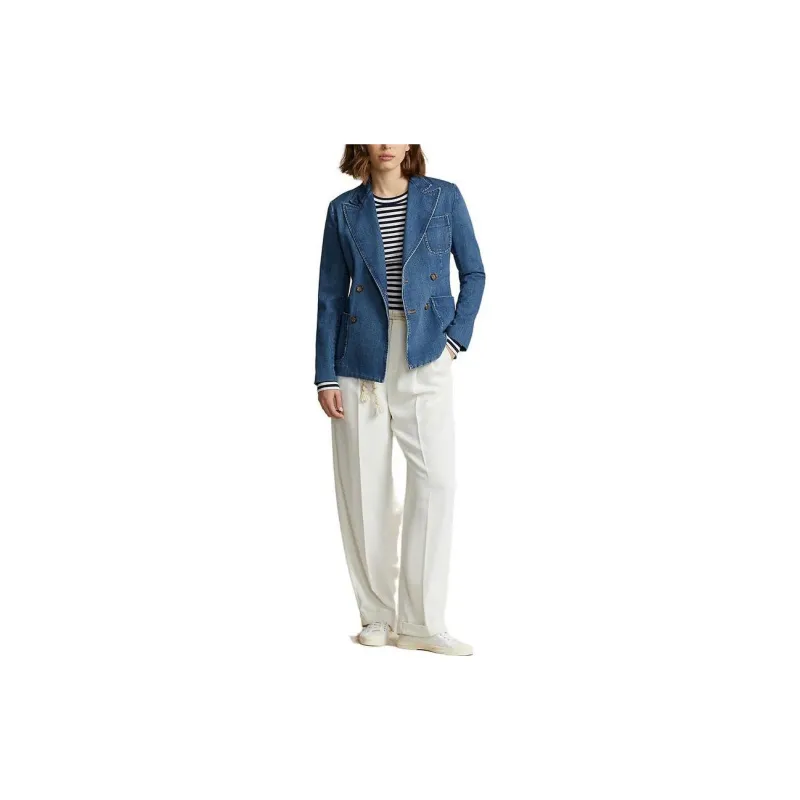 Polo Ralph Lauren Double-Breasted Denim Blazer-2